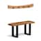 Alaterre Furniture Alpine Natural Live Edge 36" Bench with Coat Hook Set AWAA032320 - alternate 1